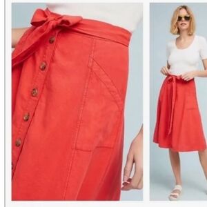 Maeve Red A-Line Skirt